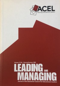 Leading & Managing Journal of the Australian Council for Educational Leaders