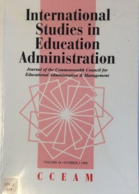 International Studies in Education Administration: Journal of the commonwealth council for educational administration & management