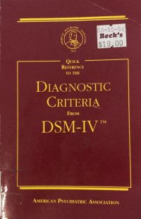 Quick Reference to the Diagnostic Criteria from DSM-IV